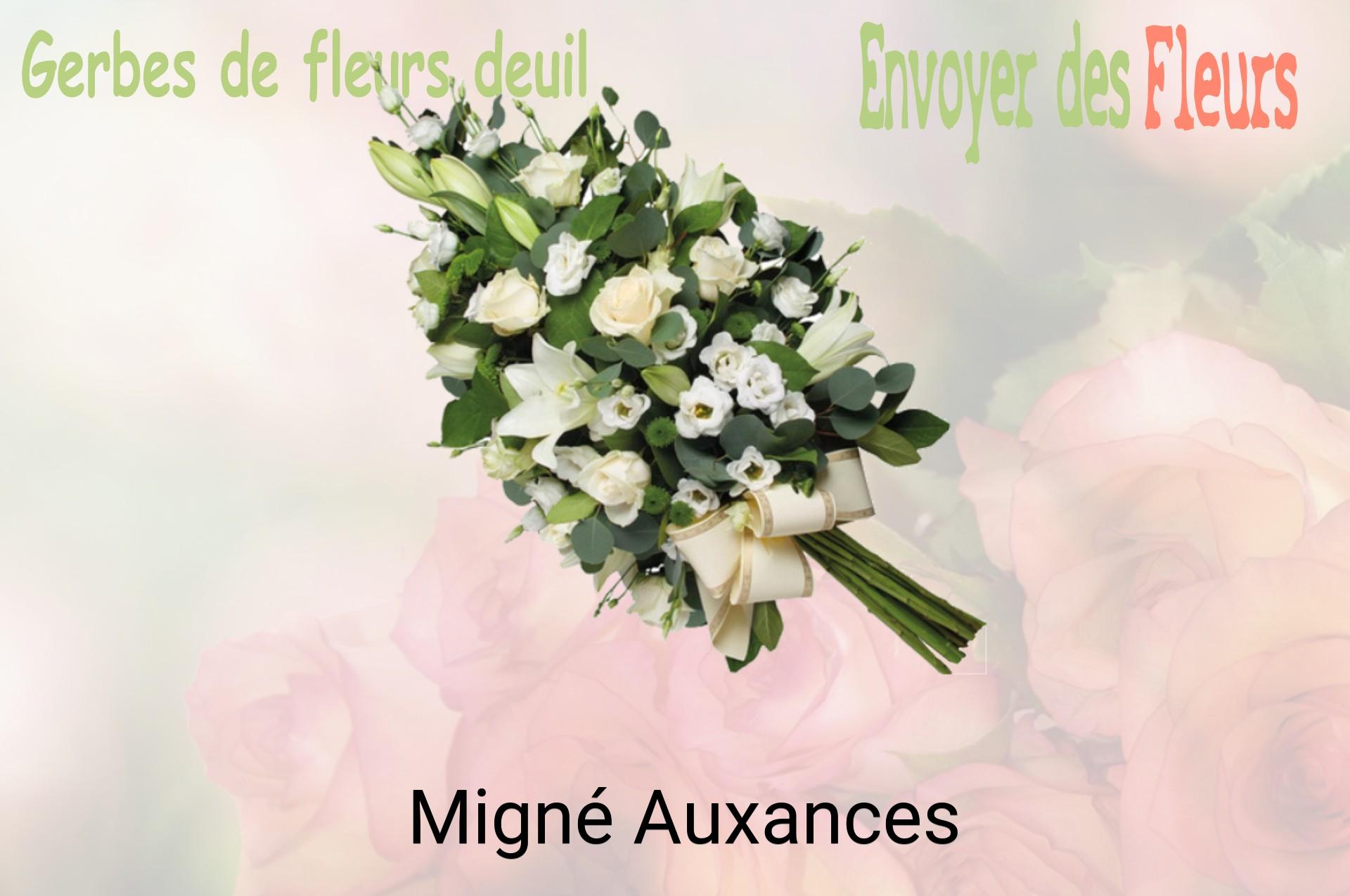 Gerbe de fleurs de deuil livrée à Migné-Auxances